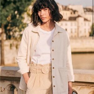 Sezane Will Denim Jacket - Ecru, Medium